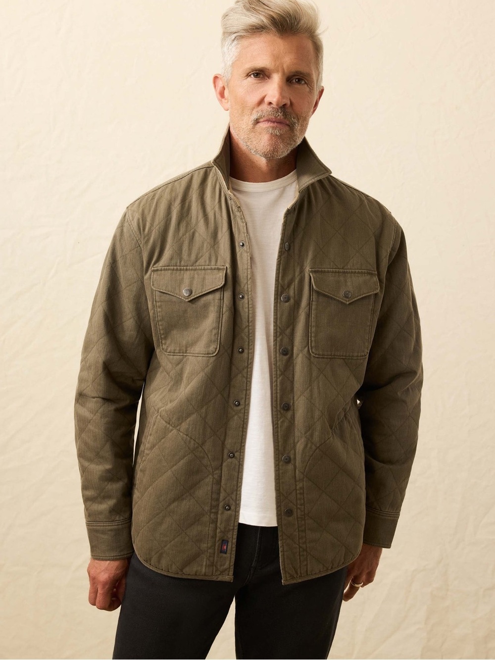 NEW⭐️Faherty Doug Good Feather Reversible Bondi Jacket - Prairie Olive $298
